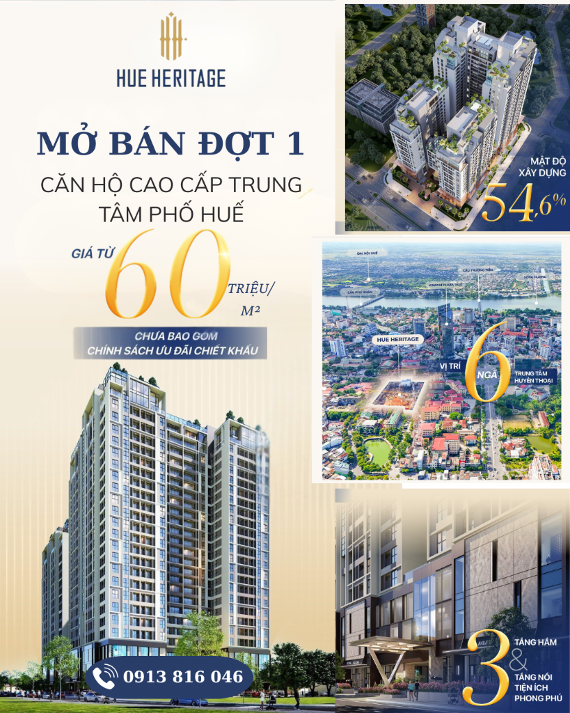 Sở hữu ngay, bán căn hộ Đống Đa, trung tâm TP. Huế, mức giá siêu ưu đãi